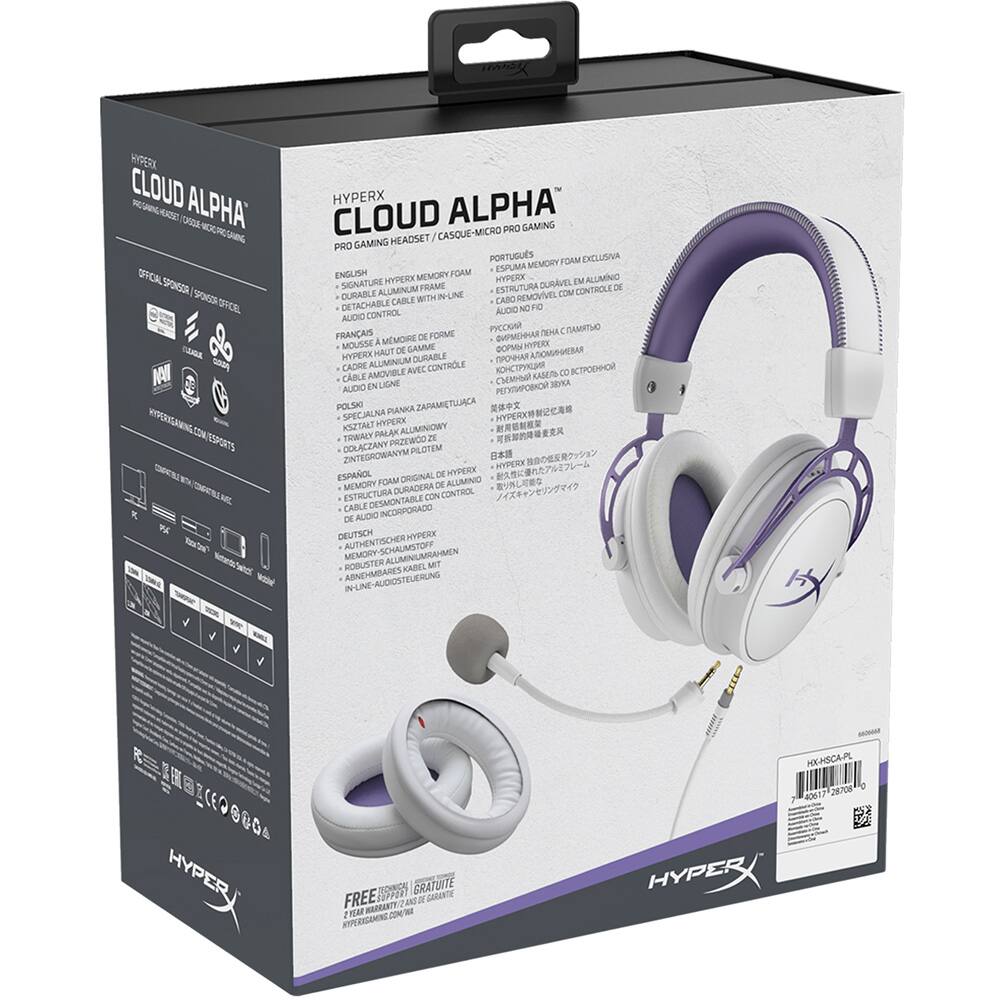 Headset Gamer P2 HyperX Cloud Alpha Purple HXHSCAPL HyperX CX 1 UN