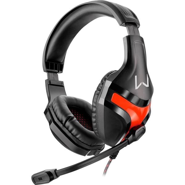 Headset Gamer P2 Warrior Harve red PH101, com haste ajustável - CX 1 UN