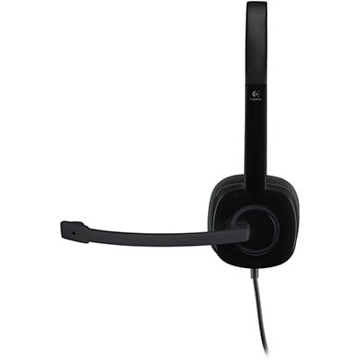 Headset com fio Logitech H151 com Microfone com Redução de Ruído e Conexão 3,5mm BT 1 UN