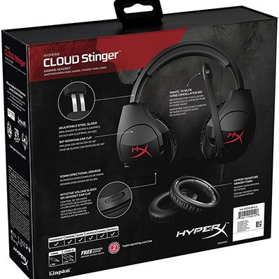 Headset Gamer P2 HyperX Cloud Stinger HX-HSCSBK HyperX CX 1 UN