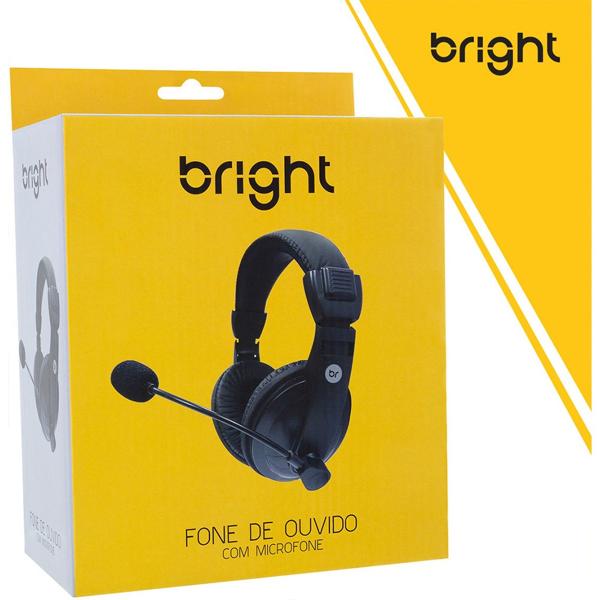 Headset com fio Vulcão, Conexão P2, 0507, Bright - CX 1 UN