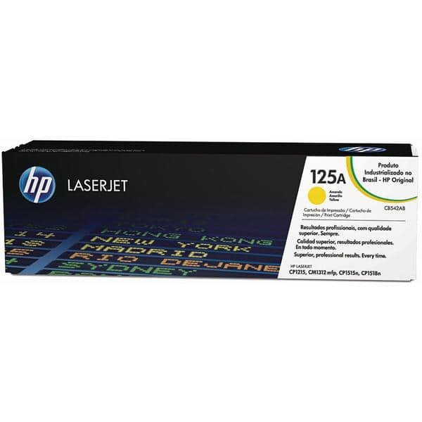 Toner HP 125A Amarelo Laserjet Original (CB542AB) Para HP Laserjet CP1515n, CM1312, CM1312nfi CX 1 UN