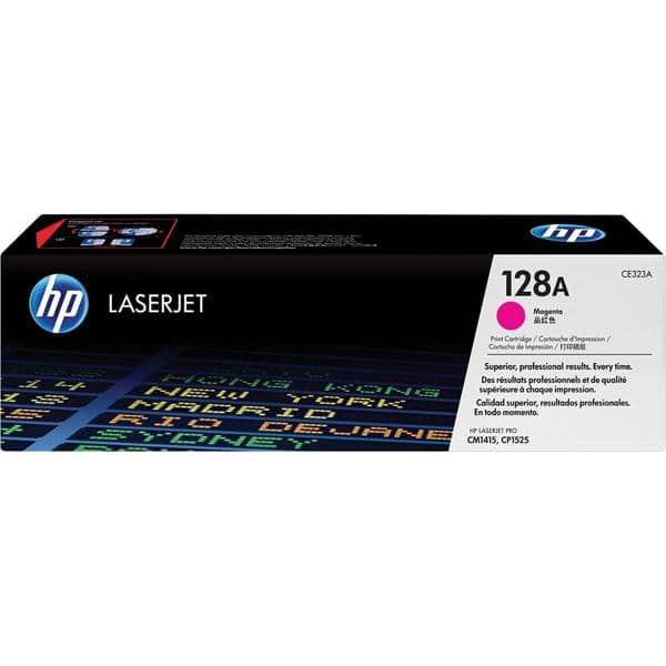 Toner HP 128A Magenta Laserjet Original (CE323AB) Para CM1415fn, CM1415fnw, CP1525nw CX 1 UN