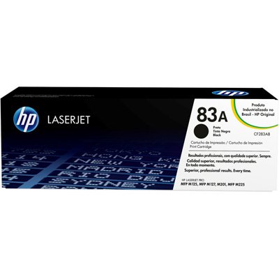 Toner HP 83A Preto Laserjet Original (CF283AB) Para HP LaserJet Pro M201dw, M225dw, M125a, M127fn, M127fw CX 1 UN