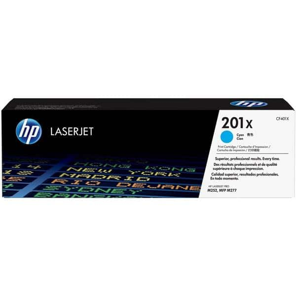 Toner HP 201X Cian Alto rendimento Laserjet Original (CF401X) Para HP LaserJet M277dw, M252dw CX 1 UN