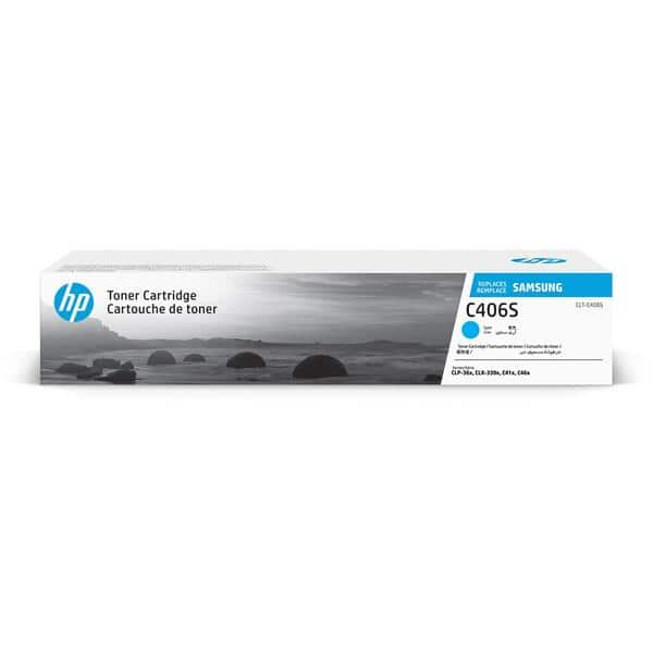 Toner HP para impressora Samsung, Ciano Original, CLT-C406S, ST989A, HP - CX 1 UN