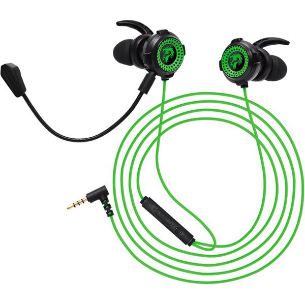 Fone de ouvido Earphone com microfonen Zahhak, Preto e Verde, EPZHGR, Elg - CX 1 UN