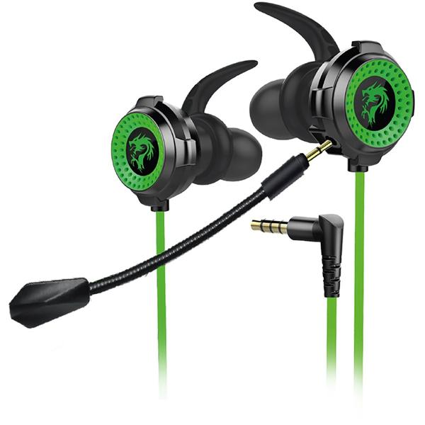 Fone de ouvido Earphone com microfonen Zahhak, Preto e Verde, EPZHGR, Elg - CX 1 UN