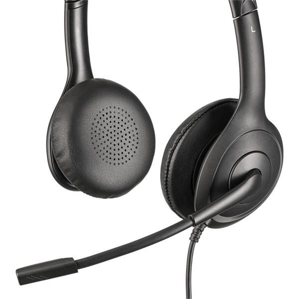 Headset com fio biauricular, Conexão USB, WHS 60 duo, Preto, 4010007, Intelbras - CX 1 UN