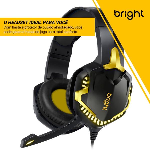 Headset Gamer Dark, 7.1, USB. P3, com microfone, GHP013, Bright - CX 1 UN