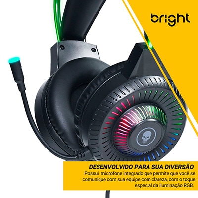 Headset gamer Flame, 7.1, USB, GHP010, Bright - BT 1 UN