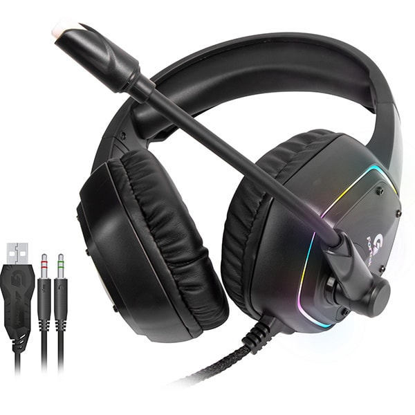 Headset Gamer P2 + USB RGB, Blackfire, Preto, 70554, Fortrek - CX 1 UN