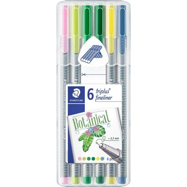 Caneta hidrográfica 0,3mm 6 cores botanical 334SB6CS8 Staedtler BT 1 UN