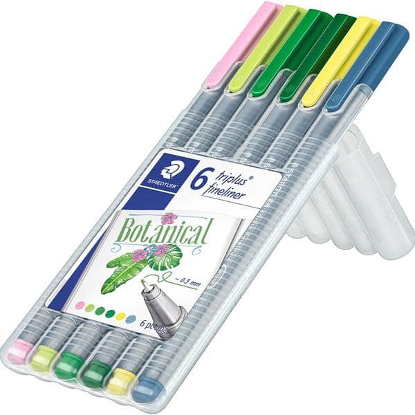 Caneta hidrográfica 0,3mm 6 cores botanical 334SB6CS8 Staedtler BT 1 UN