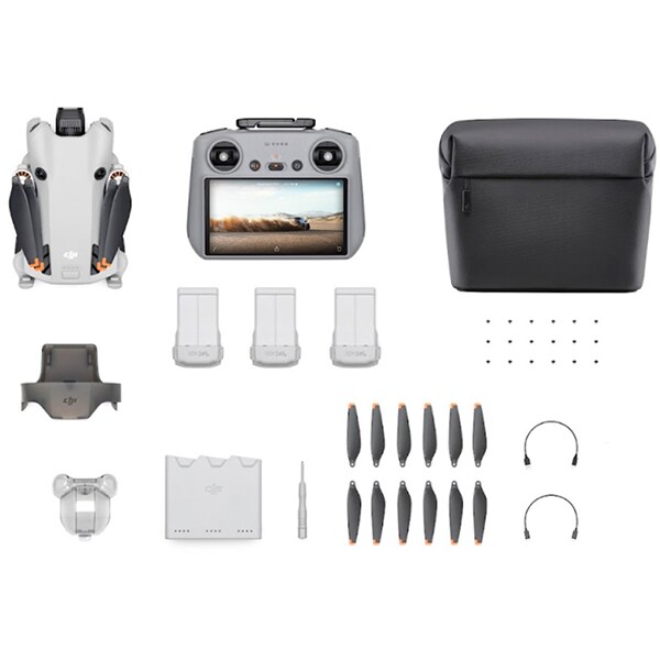 Drone Mini 4 Pro Fly More Combo, com tela, Branco, DJI044, DJI - CX 1 UN