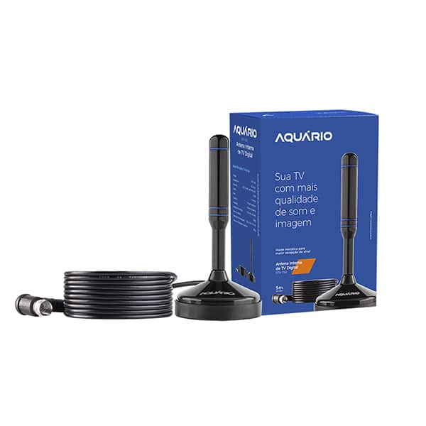 Antena Digital interna UHF / HDTV / VHF / FM, 5m, DTV-150, Aquario - CX 1 UN