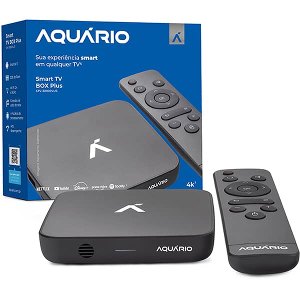 Smart Box 4K STV 3000 Plus, Bivolt, Aquário - CX 1 UN