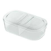 Pote plástico com divisória, transparente, 317.012.00, Nitronplast - PT 1 UN Pote plástico com divisória, transparente, 317.012.00, Nitronplast - PT 1 UN