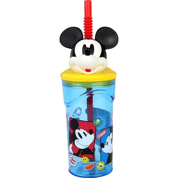 Copo c/canudo Mickey 360ml 26967 Yazi UN 1 UN