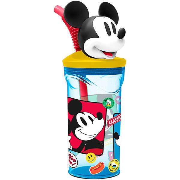 Copo c/canudo Mickey 360ml 26967 Yazi UN 1 UN