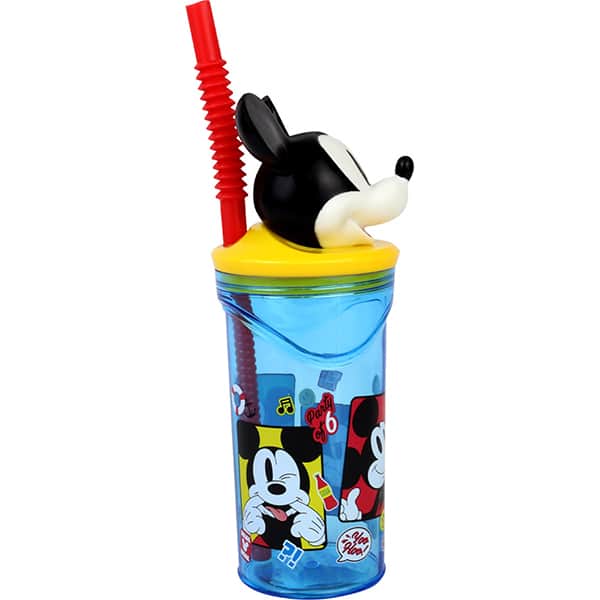 Copo c/canudo Mickey 360ml 26967 Yazi UN 1 UN