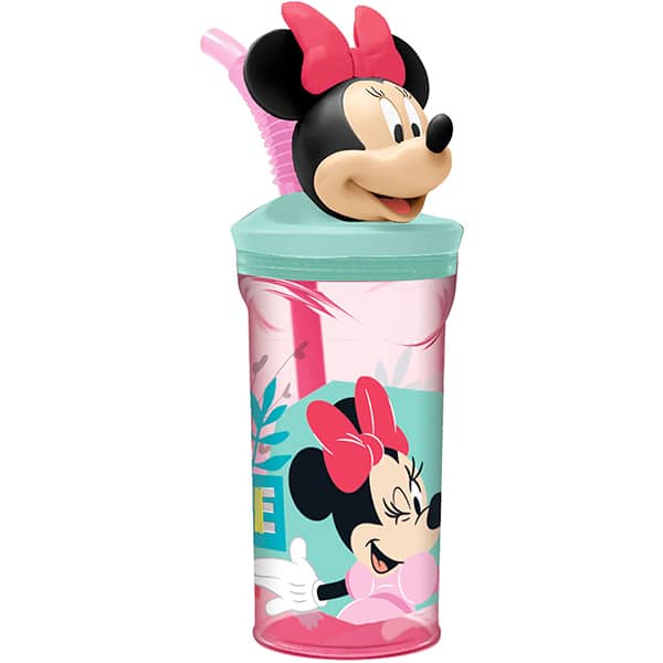 Copo c/canudo Minnie 360ml 26968 Yazi UN 1 UN