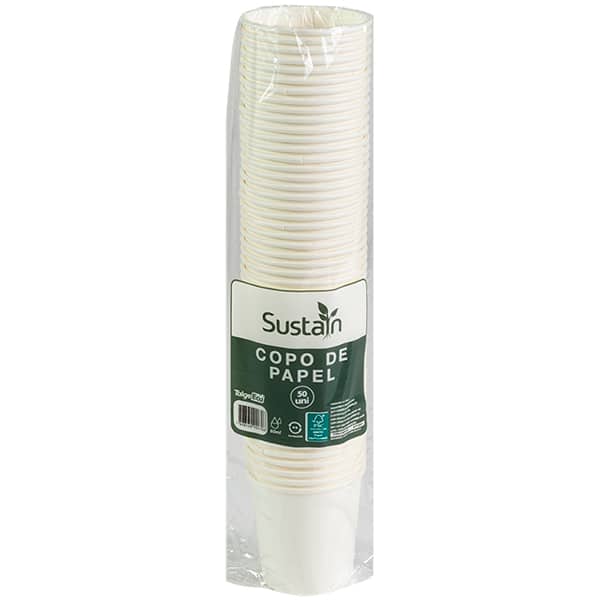 Copo de papel descartável 60ml 3304 Talge PT 50 UN