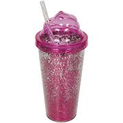 Copo cupcake com glitter, Rosa, 550ml, 0COP18-01, São Bernardo - PT 1 UN Copo cupcake com glitter, Rosa, 550ml, 0COP18-01, São Bernardo - PT 1 UN