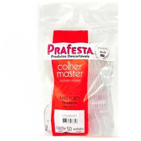 Colher refeição Master, Cristal, 8882, Prafesta - PT 50 UN