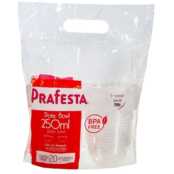 Pote Bowl com sobretampa, 250ml, 8492, Prafesta - PT 20 UN