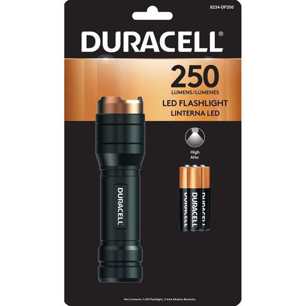 Lanterna de alumínio Flashlight, 250 lúmens, 8234-DF250, Duracell - BT 1 UN