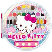 Maleta para colorir Hello Kitty com 59 itens, Spiral Kids - CX 59 UN