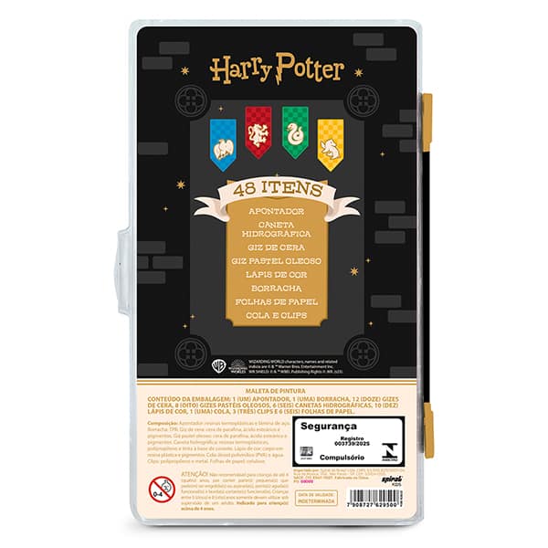 Maleta para colorir Harry Potter com 48 itens, Spiral Kids - CX 48 UN Maleta para colorir Harry Potter com 48 itens, Spiral Kids - CX 48 UN