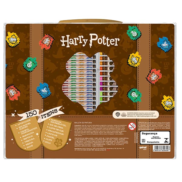 Maleta para colorir Harry Potter com 150 itens, Spiral Kids - CX 150 UN Maleta para colorir Harry Potter com 150 itens, Spiral Kids - CX 150 UN