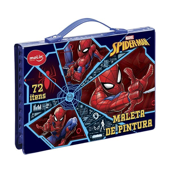 Maleta para colorir Homem Aranha Spiderman Marvel retangular sortido 5280 Molin PT 1 KT