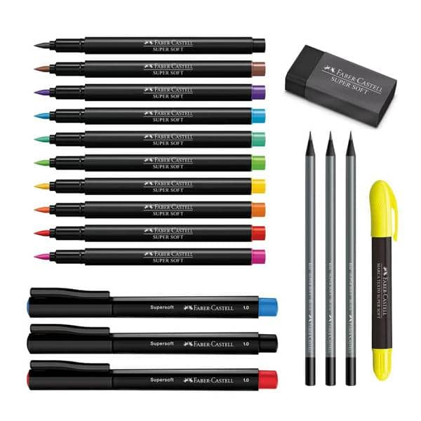 Kit Lettering SuperSoft Faber-Castell PT 1 UN