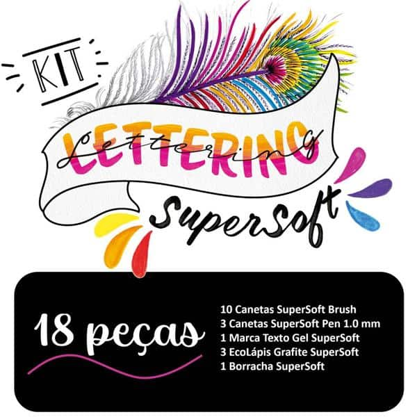 Kit Lettering SuperSoft Faber-Castell PT 1 UN