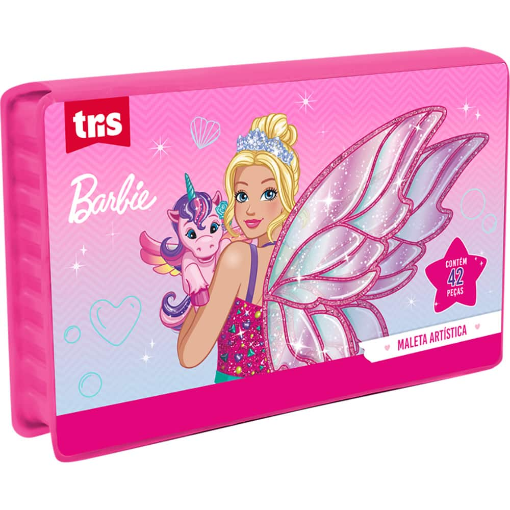 Kit Infantil Colorir Box c/12 Lápis Barbie