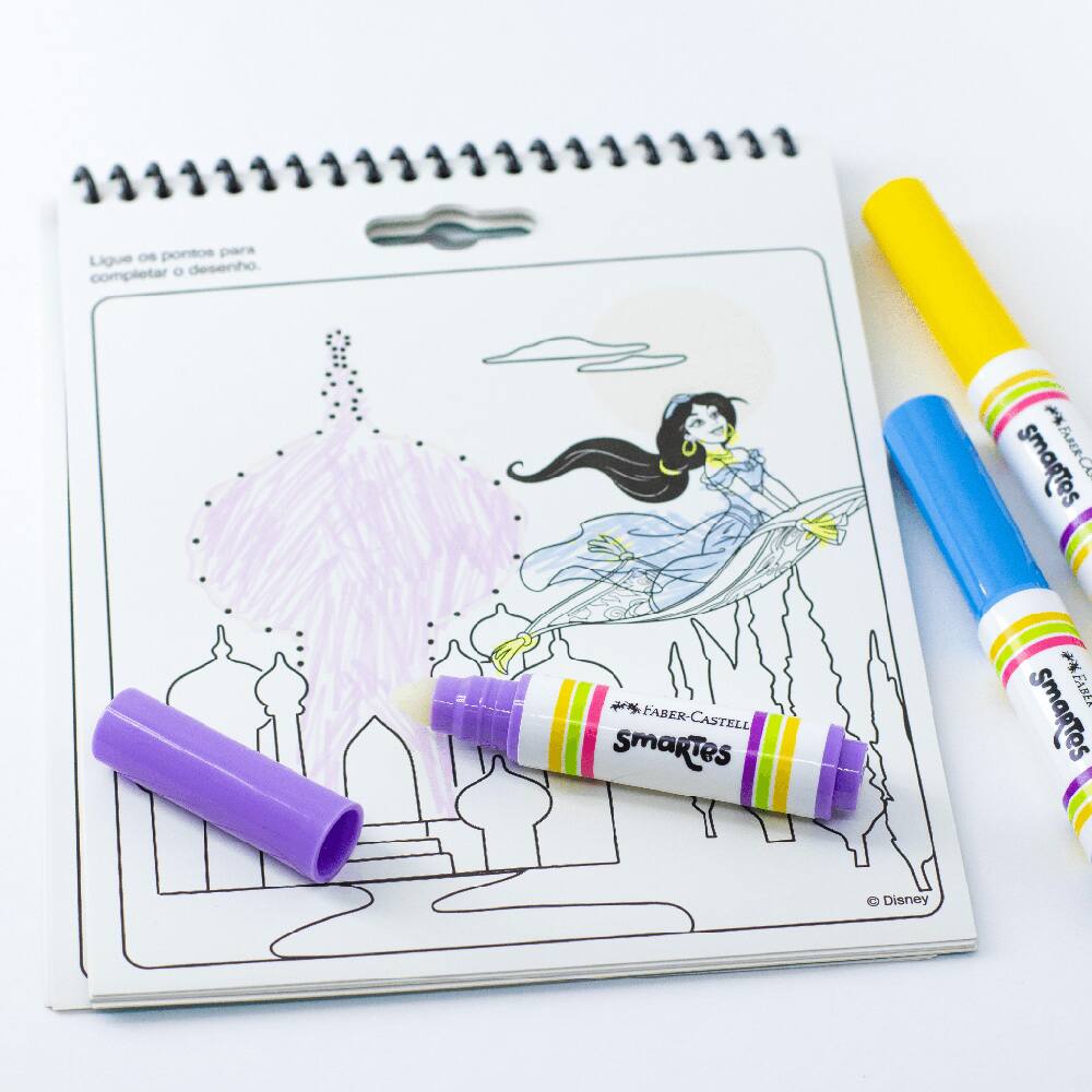 Kit de Colorir Smartes Princesas com Canetinhas Mágicas, Faber