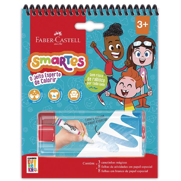 Bloco de Atividades Smartes com Canetinhas Mágicas Faber-Castell PT 1 UN Bloco de Atividades Smartes com Canetinhas Mágicas Faber-Castell PT 1 UN