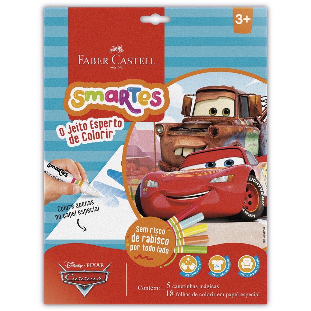 Kit de Colorir Smartes Carros com Canetinhas Mágicas, Faber-Castell - PT 1  UN - Loja Faber-Castell Oficial - Entrega para Todo Brasil.