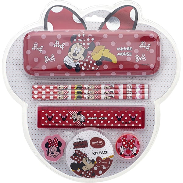 Conjunto escrita Face Minnie Disney, 22437, Molin - BT 7 UN