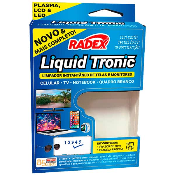 Limpador de telas Liquid Tronic + flanela, Radex - CX 1 UN