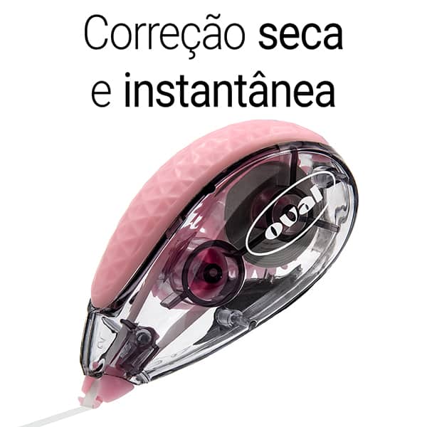 Corretivo em fita 5mm x 6m, Rosa Pastel, B831, Oval - BT 1 UN