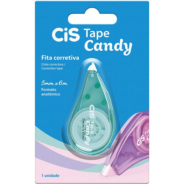 Corretivo em fita 5mm x 6m, Tape Candy, Sortido, Cis - BT 1 UN