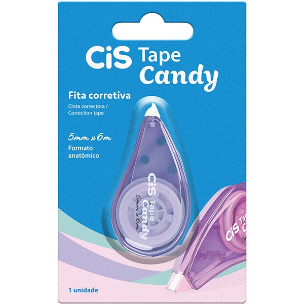 Corretivo em fita 5mm x 6m, Tape Candy, Sortido, Cis - BT 1 UN