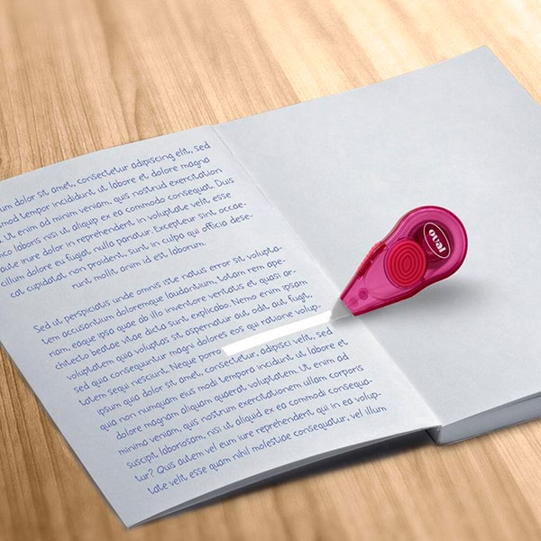 Corretivo em fita, 5mmx6m, Pink, Oval - BT 1 UN