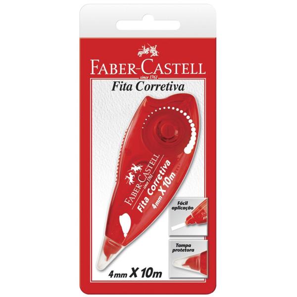 Fita Corretiva 4mmx10 Faber-Castell BT 1 UN Fita Corretiva 4mmx10 Faber-Castell BT 1 UN