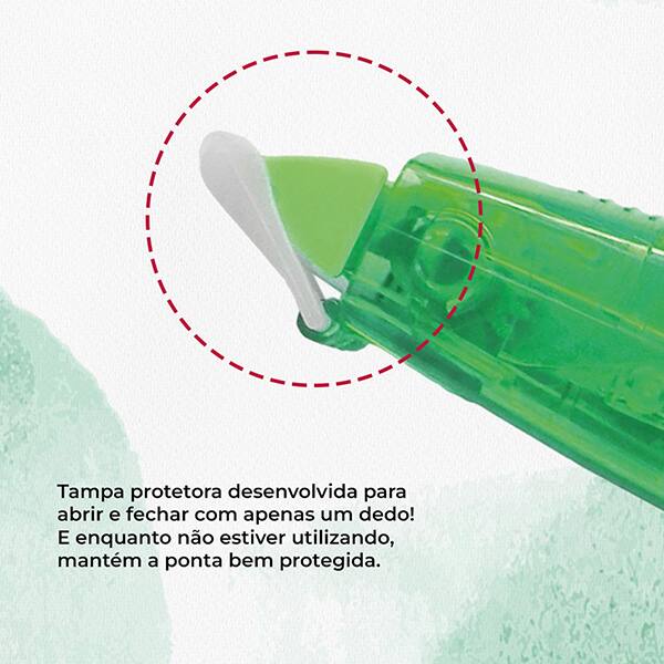 Corretivo em fita, 5mmx6m Verde, com refil, SM/ZTP205R, Pentel - BT 1 UN