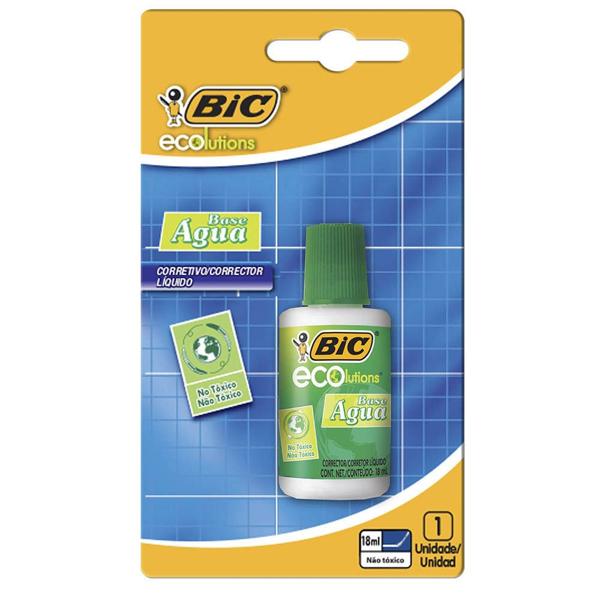 Corretivo Líquido Escolar BIC ECOlutions, 18ml À Base de Água, Fácil Aplicação, 930761 - BT 1 UN